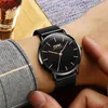 Wristwatches Men Business Simple Quartz يشاهد الموضة الشبكية الشبكية