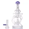 Royal Glass Hookahs Water Bong with Honeycomb Perc Color Lip Female 14.5mm Recycle Dab Rigs