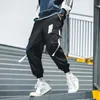 Misniki 2020 höst hip hop joggers män svart harem byxor multi ficka band man sweatpants streetwear casual mens byxor jp54 y0927