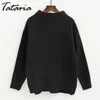 1Women Turtleneck Sweaters Pullover Woman Jumper Long Sleeve Knitted Female White Pull Femme Hiver Winter 210514