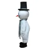 Halloween Black Hat Snowman Mascot Costume Top Quality Cartoon theme character Carnival Unisex Adults Size Christmas Birthday Party Fancy Outfit