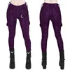 Plaid Pant Gothic Punk Pant High Waist Fashion Tight Multi Pocket Zipper Y2k Long Bottoms Streetwear Woemn Pencil 211124