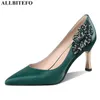 AllBitefo grand taille: 33-43 véritable leathr sexy talons hauts mariages woems chaussures femmes talons hauts chaussures femmes talons femmes 210611