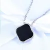Fashion Classic 4/Four Leaf Clover Necklaces Pendants Mother-of-Pearl Stainless Steel Plated 18K for Women&Girls Valentine's Mother's Day Engagement Jewelry-A-Gift