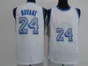 Mens Youth Kids City 2021 Edition Vit Svart Basketsträngar Los Angele 23 Anthony 3 Davis Mamba James Stitched Jersey med äkta tagg