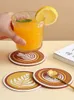 PVC koffiesteun Anti-skid theemelk Mok Cup Pad Drinks Mat Heat-Proof Tabletop Bescherming 10 cm (3.9inch) KDJK2106