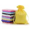 Satin Jewelry Bags Christmas Gift Pouches Bag with Drawstring Gifts Pouch Mini Jewelrys Pouch