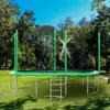 12Feet Trampolines for Kids with Safety Enclosure Net, Basketball Hoop and Ladder, Easy Assembly Round Outdoor Recreational Trampoline USA a41