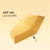 Mini Flat UV Umbrella Six Folding Summer Patio Cute Umbrella Rain Women Portable Travel Pocket Sun Umbrella Kids Colors