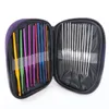 100sETs / PLOT 22PCS Aluminium Crochet Hooks Needles Sticka Weave Stitches Knitting Craft Case