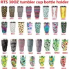 Mode Drinkware Griff 31stil Print 30 Unrubierbarer Eis Kaffeetasse Hülsenabdeckung Neopren isolierte Ärmel Halter Fall Taschen Beutel für Umbler Becher Wasserflasche ZC423