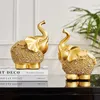 Chinese Feng Shui Golden horse Elephant statue decoration success home crafts Lucky Wealth Figurine office desk Ornaments Gift 2103064553