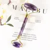 Wholesales Amethyst Facial Roller Massager Gift Set Natural Purple Jade Roller for Body Eye Neck Healing Stone Health Beauty Skin Care Anti Wrinkle