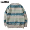 Harajuku vintage jumper striped ugly sweater streetwear pullover men oversized hip hop punk knitwear video grandpa 210909