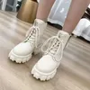 Leather Martin Boots Thick Soled Women's Fashion Luxury Design Short Booties