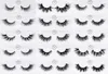 100% riktig 3d mink hårfransar Partihandel Bevel stil Falska ögonfransar Natural Cross Tjock Dramatisk Lång Fluffy Eyelash Extension Volume Fake Eye Lash Makeup