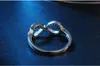 Fashion CZ Infinity Endless Love Claddagh 8 Shape 925 Sterling Silver Ringar för Kvinnor Plata / Argento Fyllda Smycken Anel Feminino