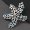 Pins, Broschen Mode Metall Strass Cartoon Seestern Brosche Weibliche Pin Kreative Corsage Schmuck Zubehör