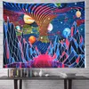 نسيج مخدر، نسيج الجدار شنقا، Trippy Tapestry لغرفة النوم، غرفة المعيشة، النوم، الديكورات المنزلية 1984 V2