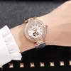 Armbandsur Cacaxi Brand Watch Women Luxury Diamond Watches Rhinestone Elegant Ladies Gold Clock Relogio Feminino A186