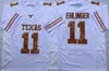 Chen37 College Texas Longhorns Football 20 Earl Campbell Jersey 34 Ricky Williams 11 Sam Ehlinger 10 Vince Young 7 Shane Buechele Yellow White
