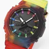 Montre-bracelets 2100 Quartz Digital Sports Watch Impermétrophe World Temps Full Fonction Couleur de gelée LED Double affichage