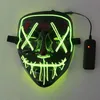 Horror LED leuchtende Masken Bong Purge Masken Wahl Mascara Kostüm DJ Party Leuchtende Masken leuchten im Dunkeln, 10 Farben