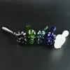 Heady Glass Hand Pipe Pyrex Oil Burner Skull Design Smoking Pipes Multi Color Tobacco Tool Colorful Coll Accessories Dab Rig SW31