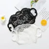 Neue Sommer-Damen-Eis-Seidenmasken für Erwachsene, schwarz und weiß, atmungsaktiv, dünn, einschichtig, Spitze, Fahren, staubdicht, Sonnenschutzmaske EWE5997