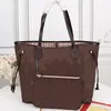 Shopping Totes Handväskor axelväskor Kvinnväska Lady Purses Brown Large Capacity Package äkta läderkoppling Fashion Quality T278C