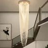 Long Crystals Chandelier Living Room Lamps Big Hall Crystal Chandeliers Lamp Decorate Room Lighting Stair chandelier Hanging Lights