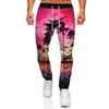 Men's Pants Beach Coconut Tree Landscape 3D Printed Sweatpants Casual Joggers Track Streetwear Men/Women Trousers