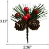 10ピースミニパインニードルクリスマスツリーアクセサリーギフトボックス装飾人工植物クリスマス装飾装飾品1946 V2