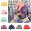 Moda criança criança sólida cor bowknot chapéus bebê menina macia elástica elástica tampas princesa headwear acessórios foto adereços