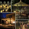 5M 10M Lampada solare Sfera di cristallo Impermeabile LED String Light Fata Lampadina Giardino Decorazioni natalizie per luci solari esterne Ghirlanda 211104