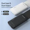 AWEI P5K Draagbare Power Bank 10000 MAH DUAL USB A en Type C Micro Dual Input Snelle lading voor werk Reizen voor mobiele telefoon