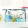 Borsa cosmetica trasparente portatile impermeabile da donna borsa da toilette da viaggio cosmetici borse di finitura
