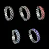 Adjustable Crystal Multi-layer Winding Silver Plated Bracelet Blue/red/black/brown Fashion Jewelry Bracelets for Women Girl Gift Q0719