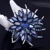 Broche de fleur européenne et américaine en alliage de diamants exquise décoration de costumes colorés