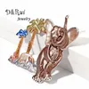 Pins, Brooches Original Design Trendy Animal Elephant Pins For Women Fashion Mother's Day Gifts Enamel Alloy Tree Brooch Pin Holiday