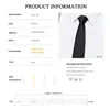 Merk luxe zwart 5 cm Skinny stropdas voor mannen mode zakelijke jurk pak stropdas met geschenkdoos