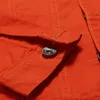 Mäns Ny Denimjacka 2020Autumn Classic Blue Solid Färg Jacka Mode Casual High-End Cotton Scratch Coat Mäns Brand Jacket x0621