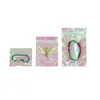 100Pcs Rainbow Transparent Bag Iridescent Zip lock Bags Cosmetic Plastic Holographic Makeup Bags