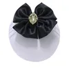 A930 Infant Baby Headband Kids Satin Bowknot Diomend Nylon Elastic Hair Band Children Soft Headwear Hairbands