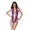 Sexy pyjamas sous-vêtements Lingerie érotique pour femmes soutien-gorge ouvert séduisant Transparent évider bandé ajustement sexuel exotique body