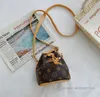패션 어린이 꽃 기하학적 패턴 인쇄 지갑 소녀 PU LEAter 버킷 가방 디자이너 어린이 메신저 가방 지갑 Q0642202V