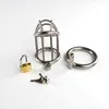 Male Large Chastity Devices With Stainless Steel Wire Rope Cock Cage Big Penis locking Cockring Sex Toy For Man