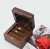 Jewelry Box Creative Wooden Ring Earring Box Pendant Jewelry Storage Box Black Walnut Earring Case Solid Wood Boxes sea ship DAS318