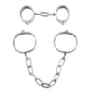 Bondages Stainless Steel BDSM Bondage Male Handcuff Wrist Metal Ankle CuffsBinding Bolt Lock Gay Fetish Slave Restraints Sex Toys 1122