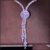 Küpe Kolye Takı Setleri 4 adet Mücevherat Seti Düğün Aessories Gelin Kadınlar için Lüks Kübik Zirkonya Yüzük ve Bilezik Bırak Teslimat